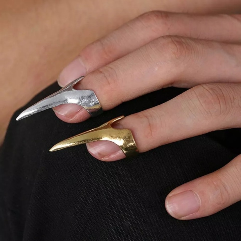 2/$16 Talons or Claws Silver Tone Fingertip adjustable ring